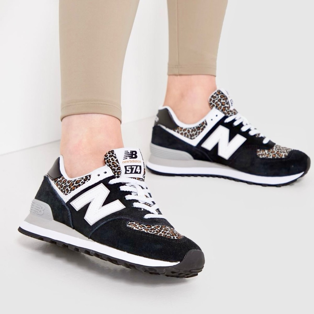 (NWOB) Big Girls New Balance 574 'Leopard' Sneakers